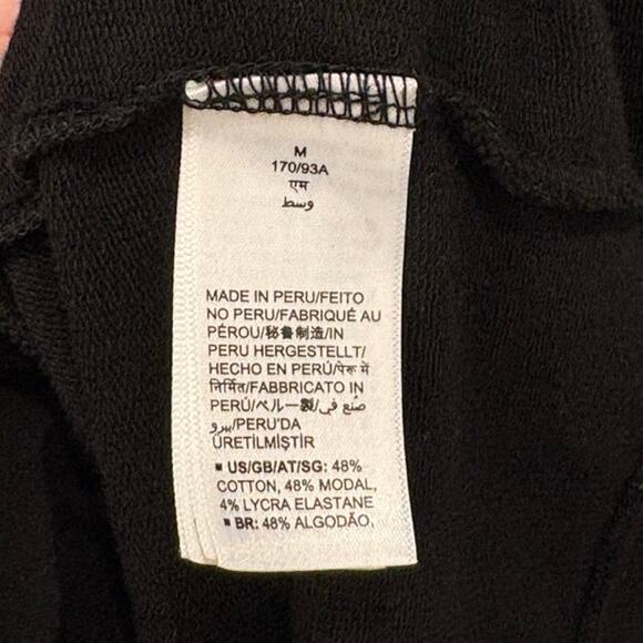 The Drop Hooded Sweatshirt Dress Womens Medium Black Long Sleeve Knee Length - Picture 5 of 7